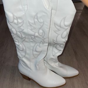 White cowboy boots